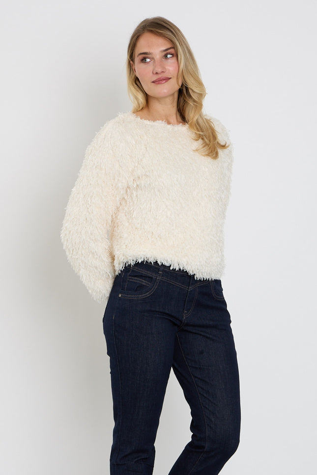 Top Fiona Feathers Ecru SRB5165