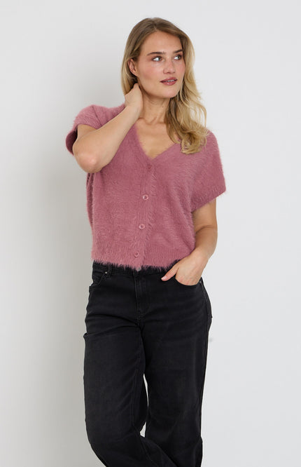 Top Sleeveless Fuzzy Mauve SRB5116