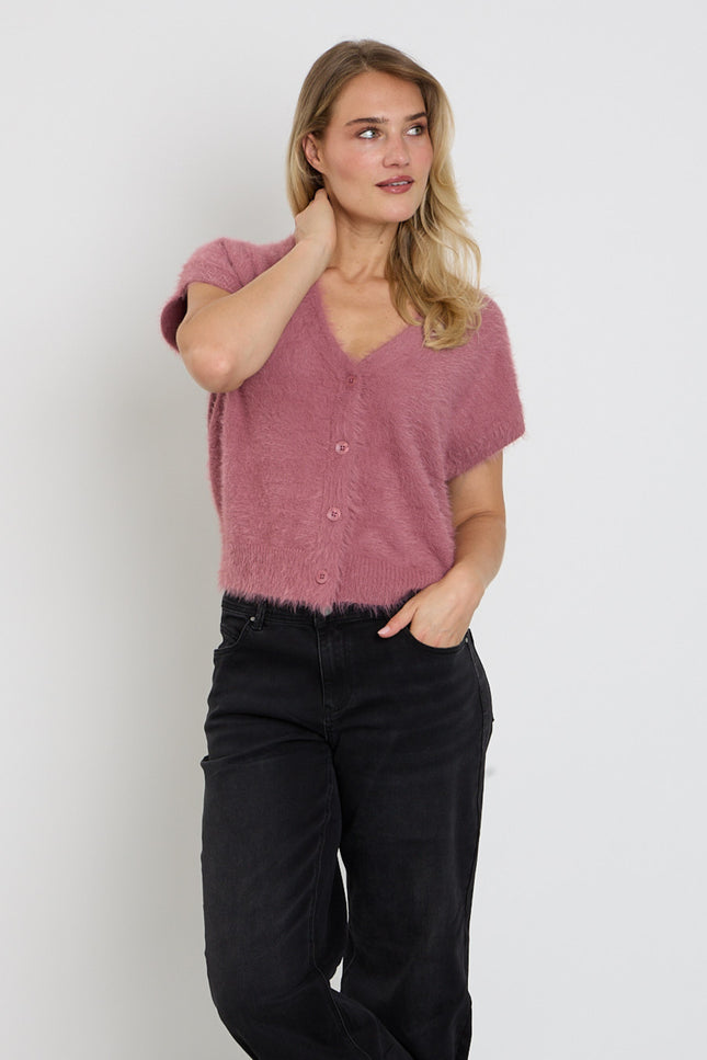 Top Sleeveless Fuzzy Mauve SRB5116