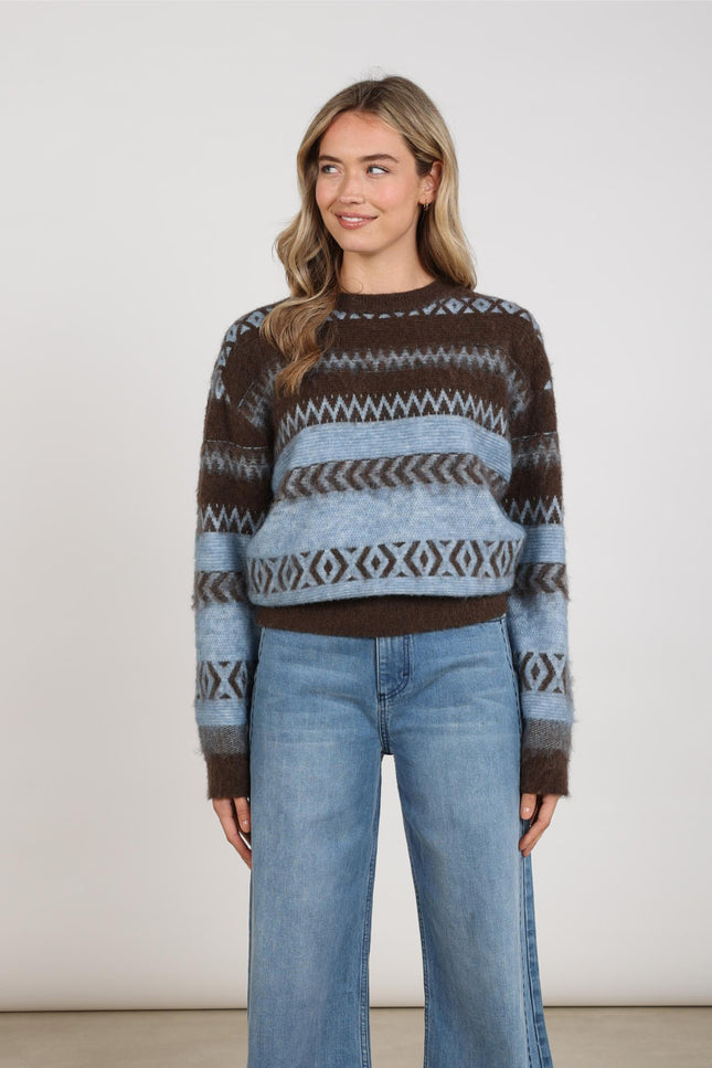 Trui Mikela Chocolate Sky NKF03094
