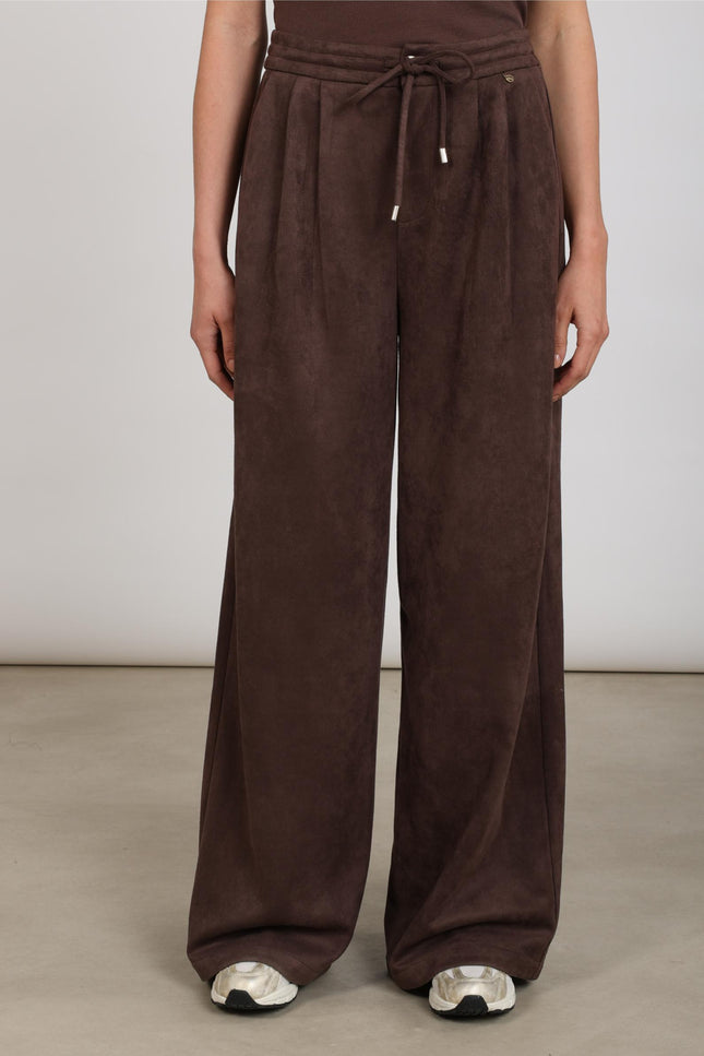 Broek Bertie Suede Chocolate NKF09109