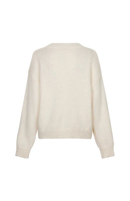 Sweater Sequin Flower Vanilla W26.02708