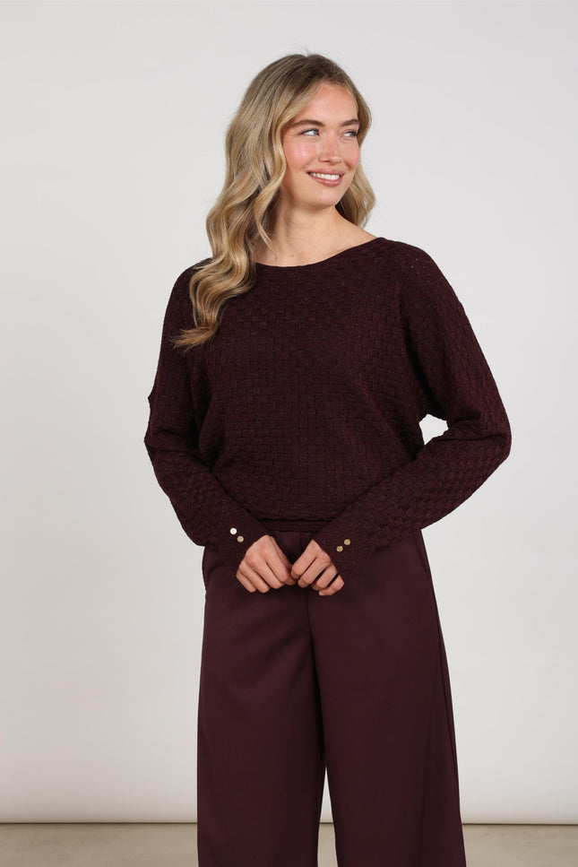 Top Kento Lurex Cherry NKF01062