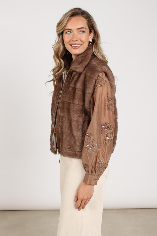 Gilet Hani Taupe NKF08034