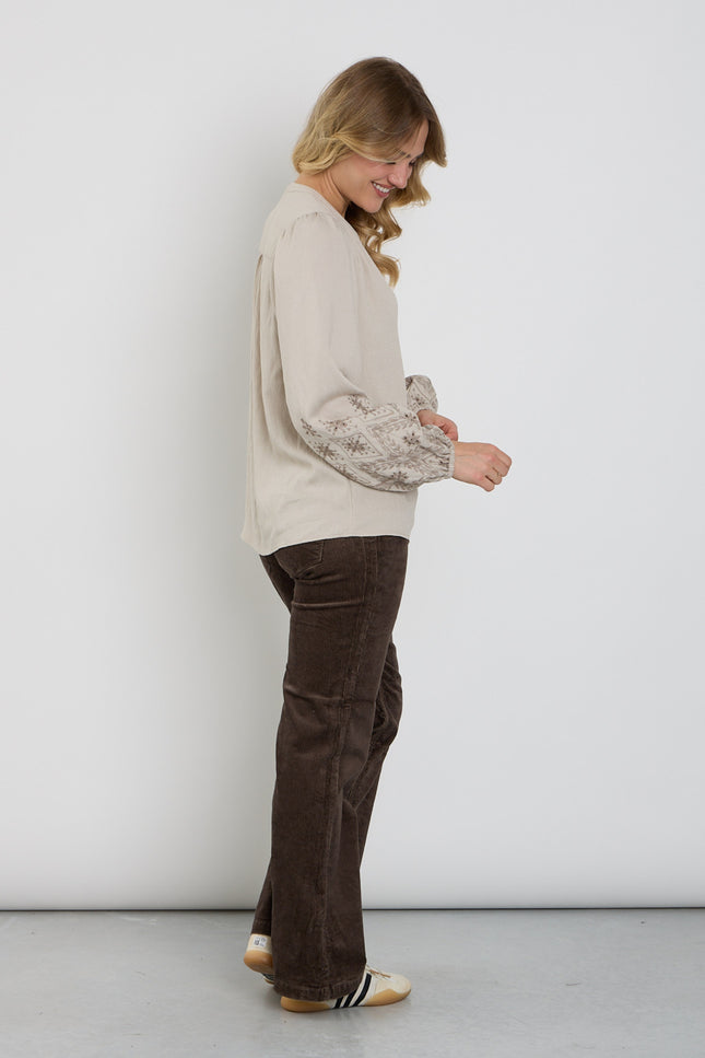 Broek Bibette Cord Mud SRB5083 L32