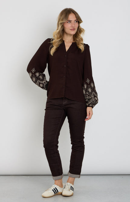 Broek Relax Colored Denim Espresso SRB5086 L31