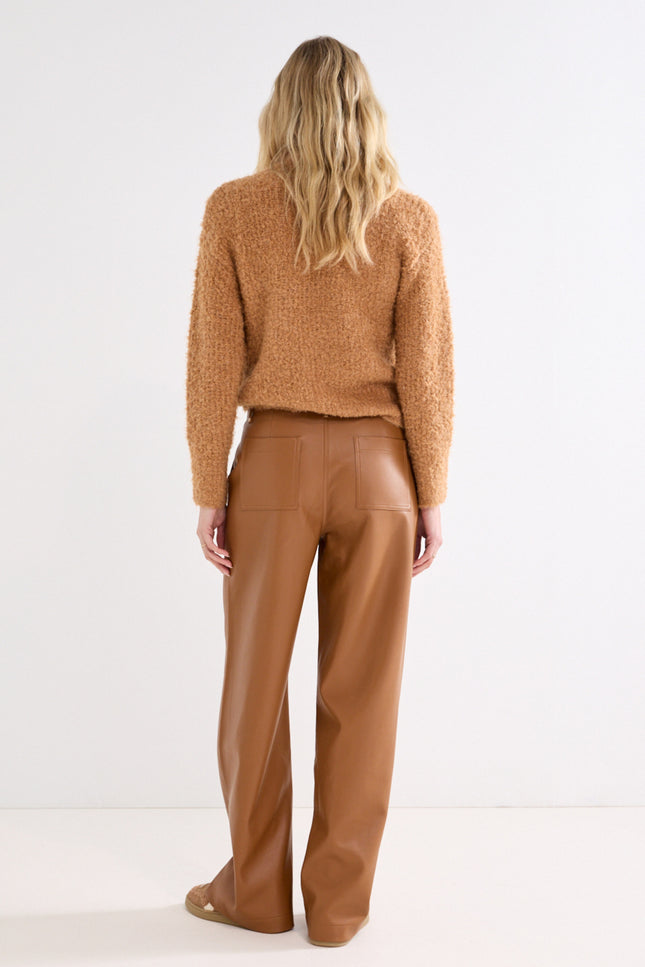 Broek PU Pintuck Cinnamon Q02-22-102