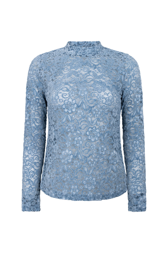 Top Velvet Stretch Lace Moody Blue C35-22-401