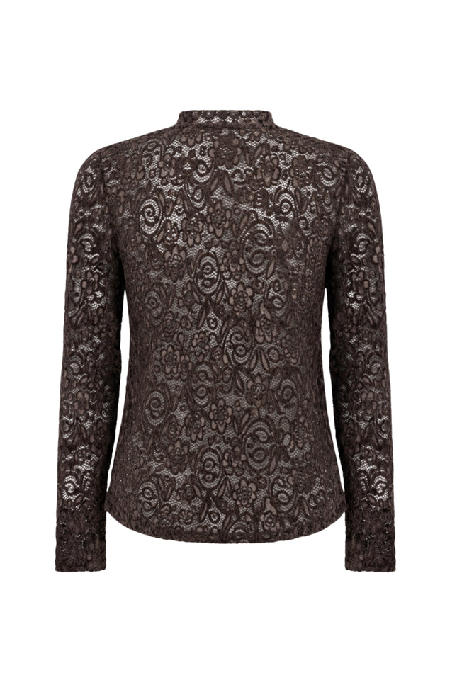 Top Velvet Stretch Lace Cafe Noir C35-22-401