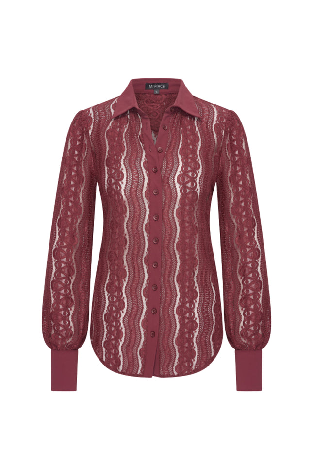 Travel Blouse Kant Burgundy 202352