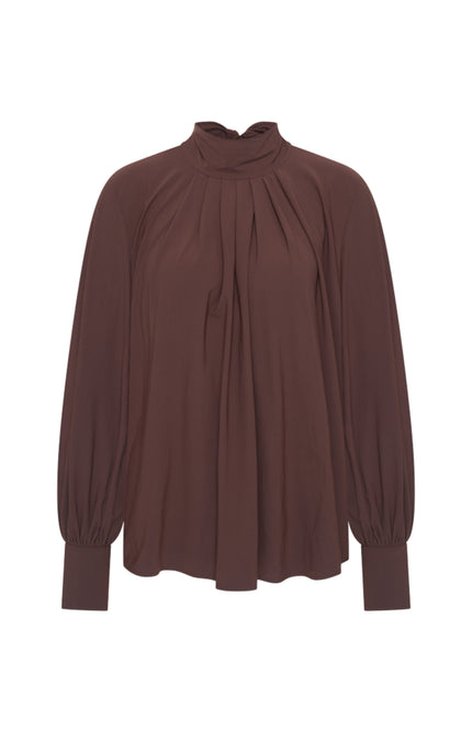 Travel Blouse Bow Espresso 202774