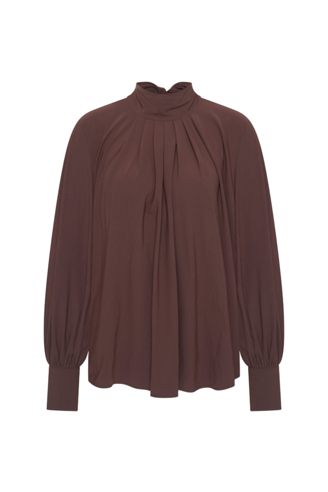 Travel Blouse Bow Espresso 202774