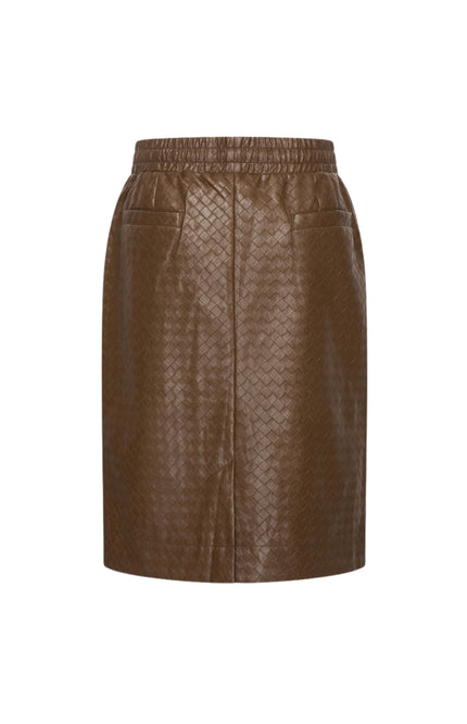 Rok Vegan Leather Woven Texture Chestnut 202921