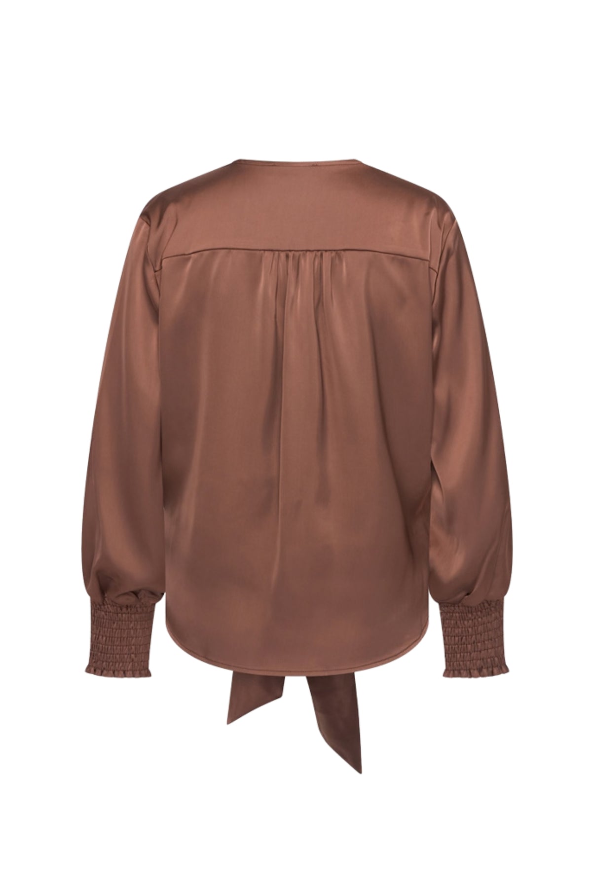 Zwarte satijnen blouse met knoopdetail van Mi Piace, elegant ontwerp met borstknopen en glanzende afwerking.