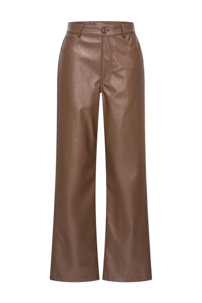Broek Milano Vegan Leather Chestnut 202882