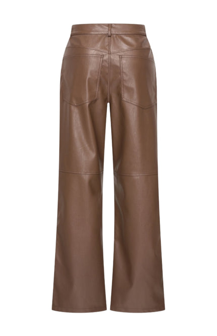 Broek Milano Vegan Leather Chestnut 202882