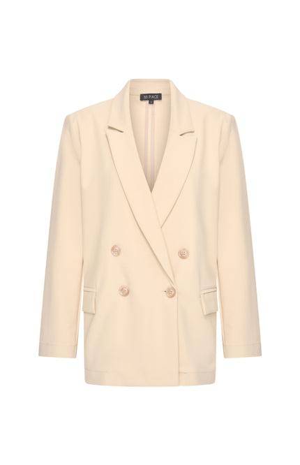 Bonded Travel Blazer Oversized Sand 202892