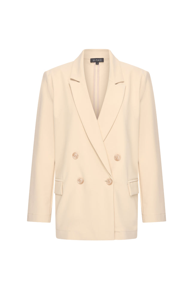 Bonded Travel Blazer Oversized Sand 202892