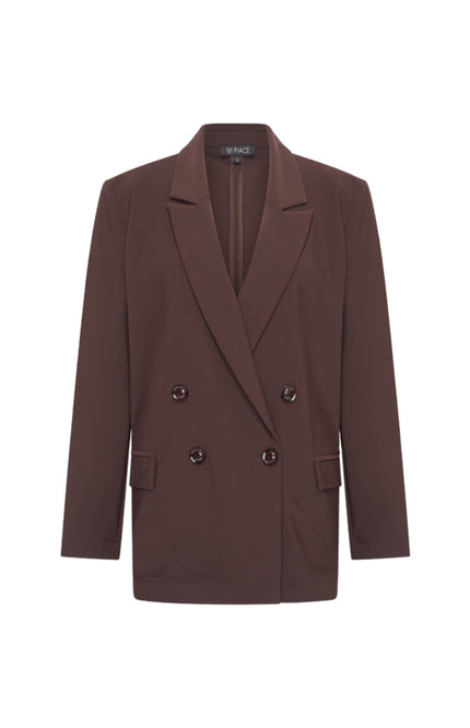 Bonded Travel Blazer Oversized Espresso 202892