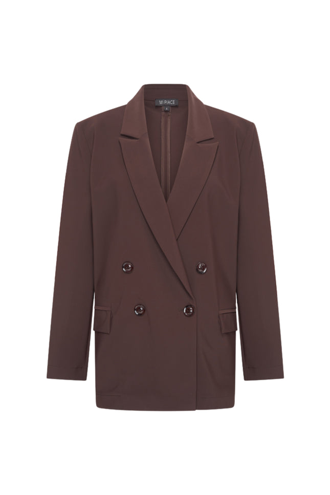 Bonded Travel Blazer Oversized Espresso 202892