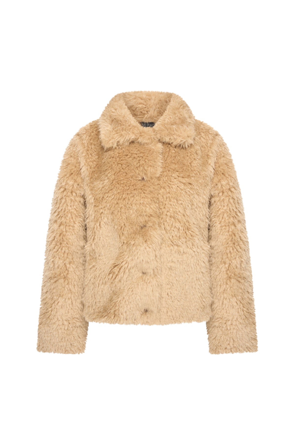 Lichte bontjas Sand van Mi Piace, stijlvolle wintermantel met zachte voering en elegante uitstraling.