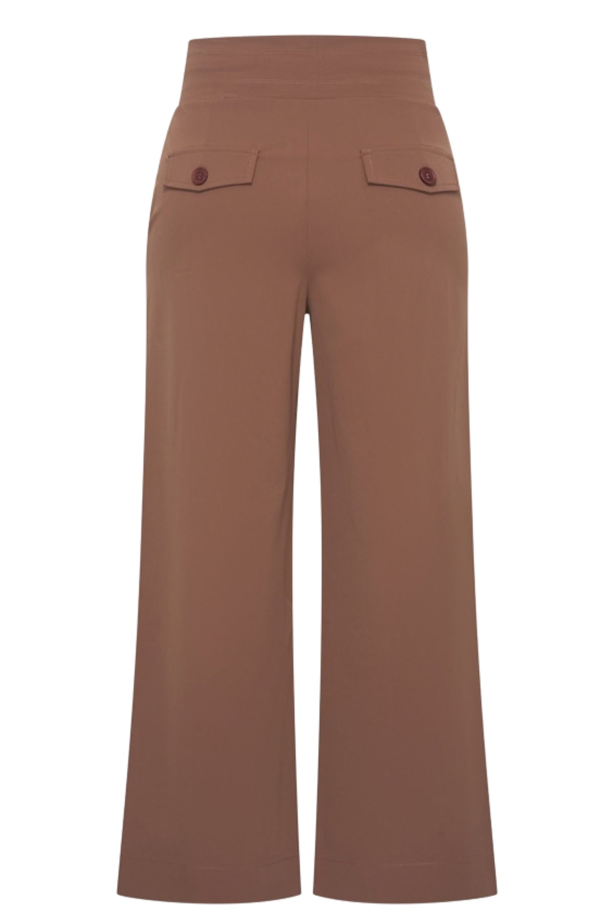 Mi Piace zware reisbroek in chestnut, zichtbaar in de afbeelding met comfortabele pasvorm en duurzame stof.