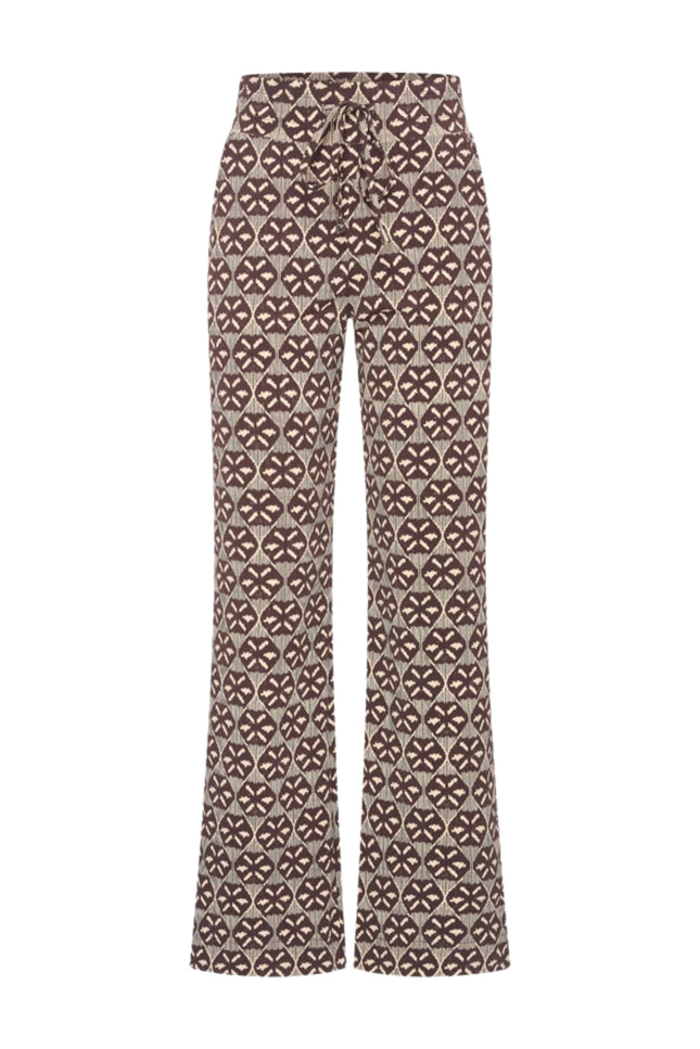 Heavy Travel Broek Harvest Ikat Print Espresso 202136
