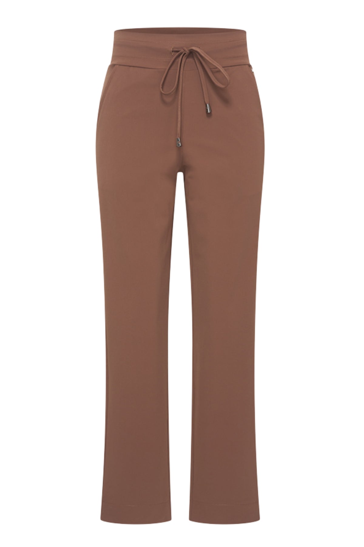 Zwarte reisbroek van Mi Piace met comfortabele pasvorm en stevige stof, geschikt voor reizen en casual draagstijl.
