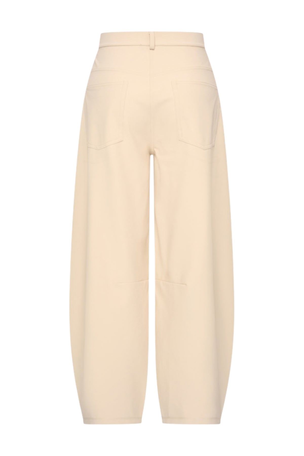 Lichte bonded travel ballonbroek in zandkleur van Mi Piace, comfortabel en stijlvol voor dagelijks gebruik.