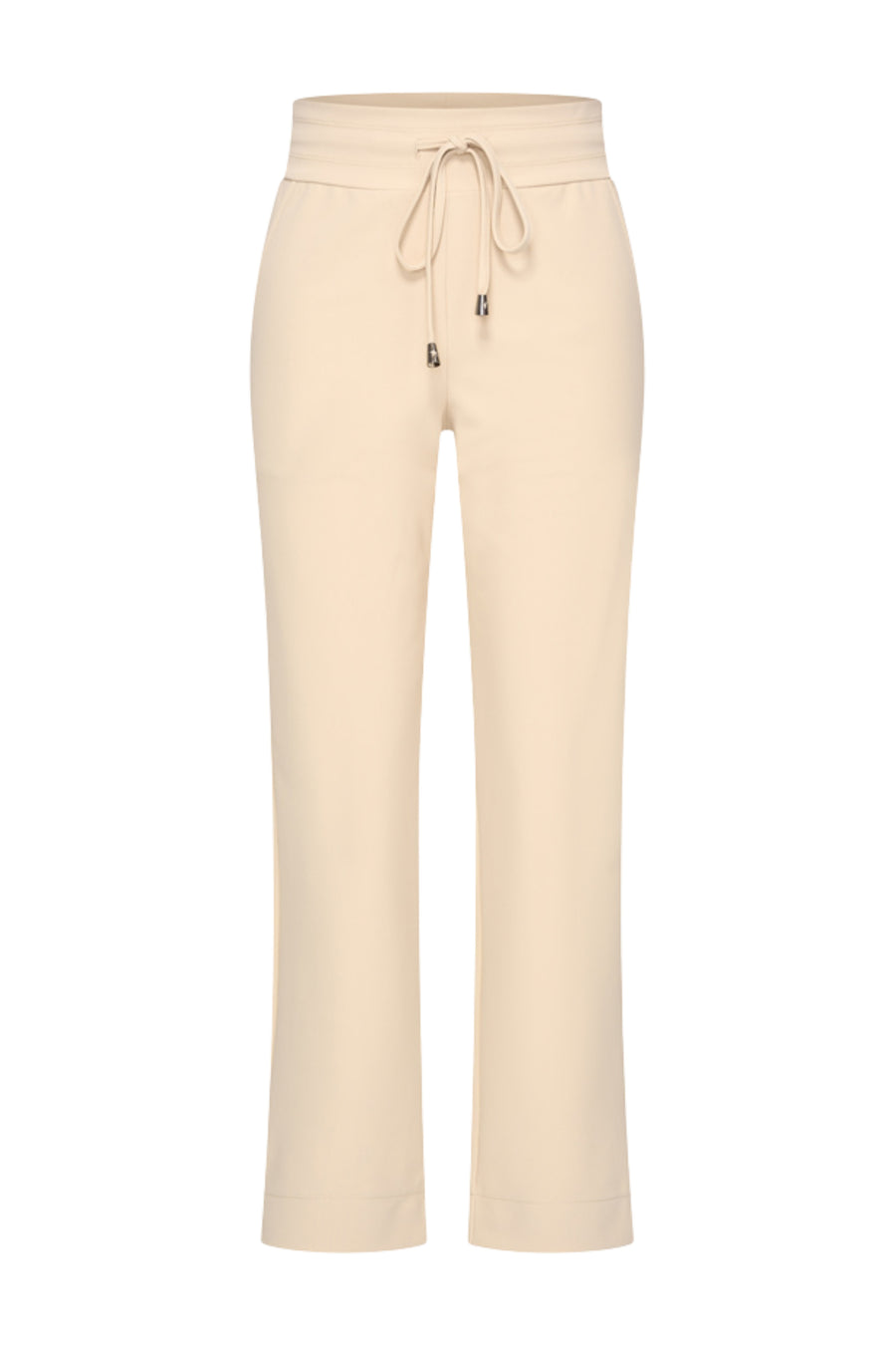 Lichte bonded reisbroek Sand van Mi Piace met comfortabele pasvorm en praktische zakken, geschikt voor reizen en casual dragen.
