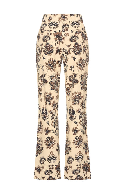 Heavy Travel Broek Flowers Print Ornamental Sand 202624