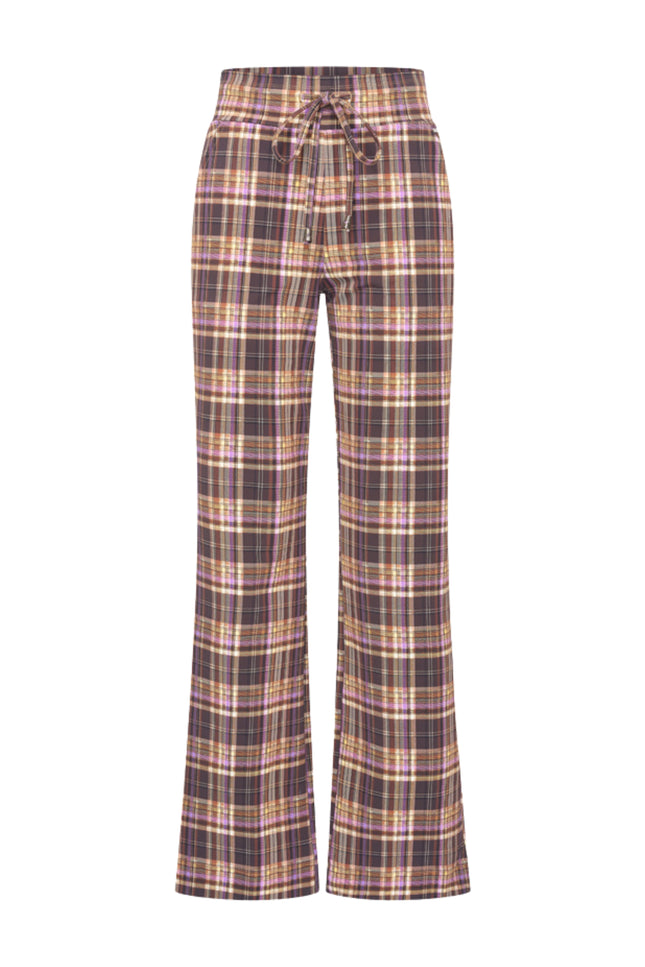 Heavy Travel Broek Check Winter Purple 202136