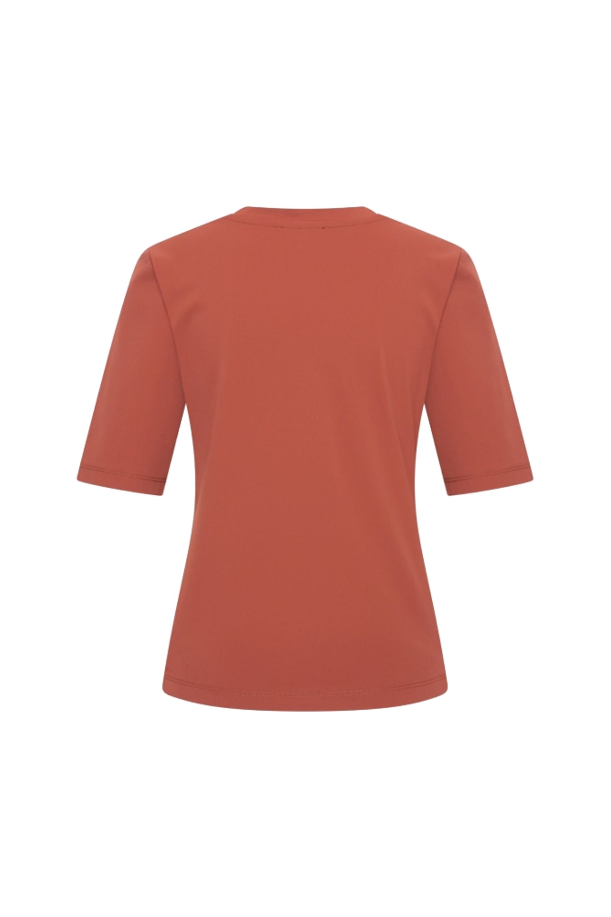 Mi Piace Travel Top Fired Brick, stijlvolle top met vurige roos print, perfect voor casual en zomerse gelegenheden.