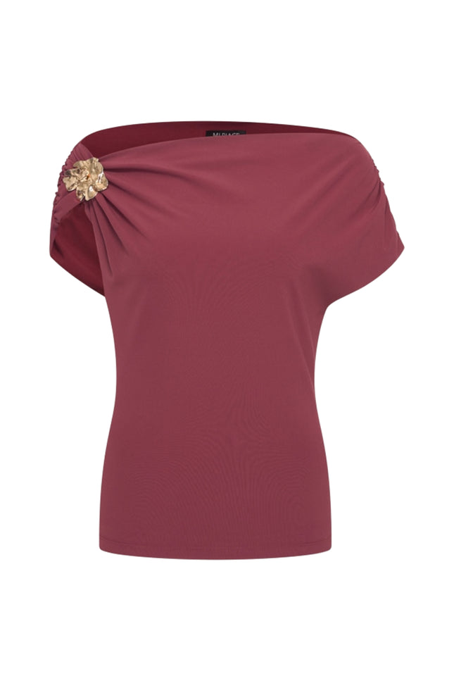 Travel Top Broche Burgundy 202957