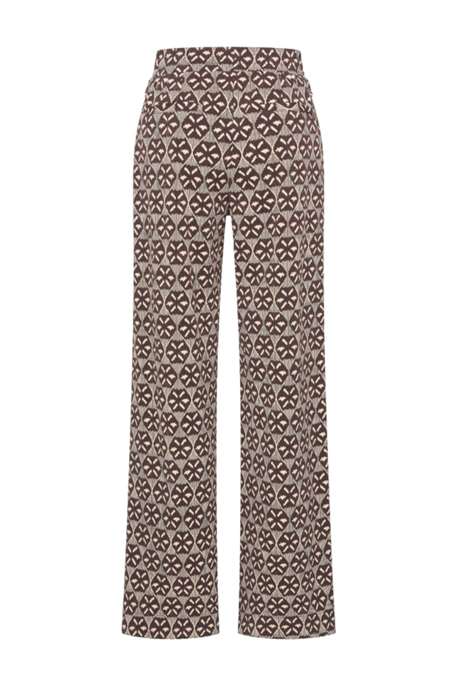 Travel Broek Harvest Ikat Print Espresso 202870