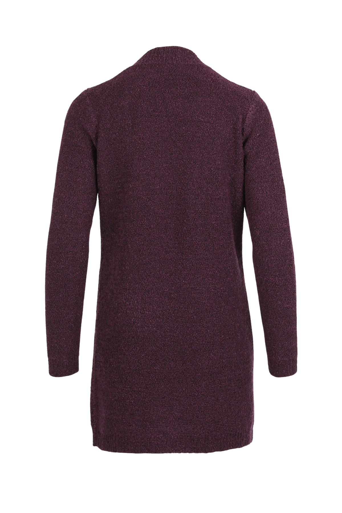 Lichte boucle vest van Enjoy met knoopsluiting en ronde hals, in een zachte, gebroken witte kleur.