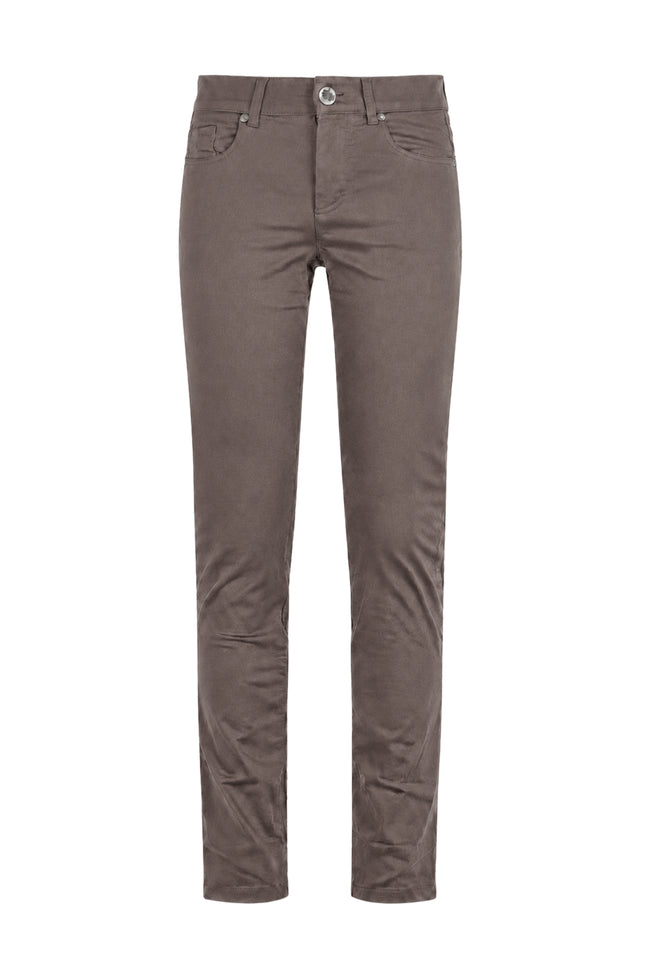 Broek 5 Pocket Donkerbruin 927049