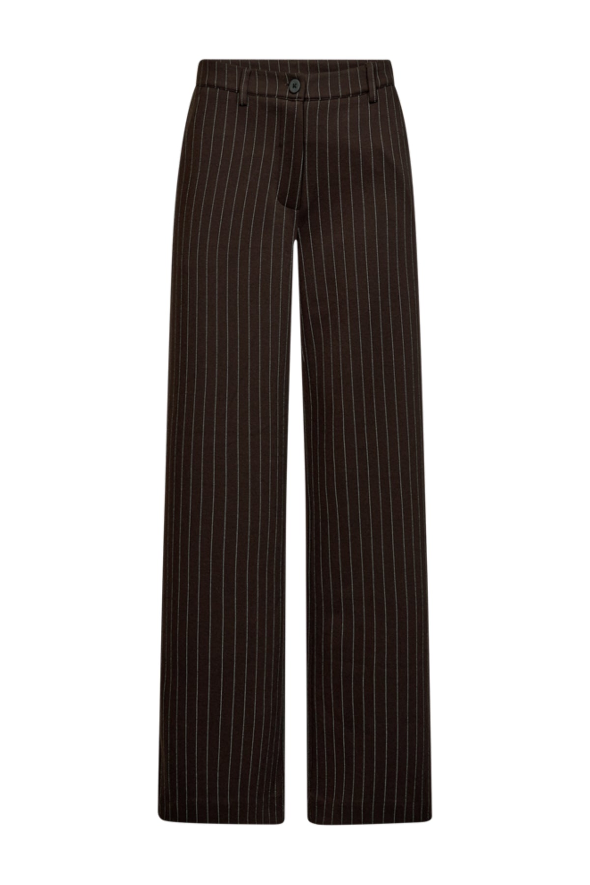 Lichte offwhite broek Fqlanni Mole Star van Freequent met sterrenprint, getoond op een model.