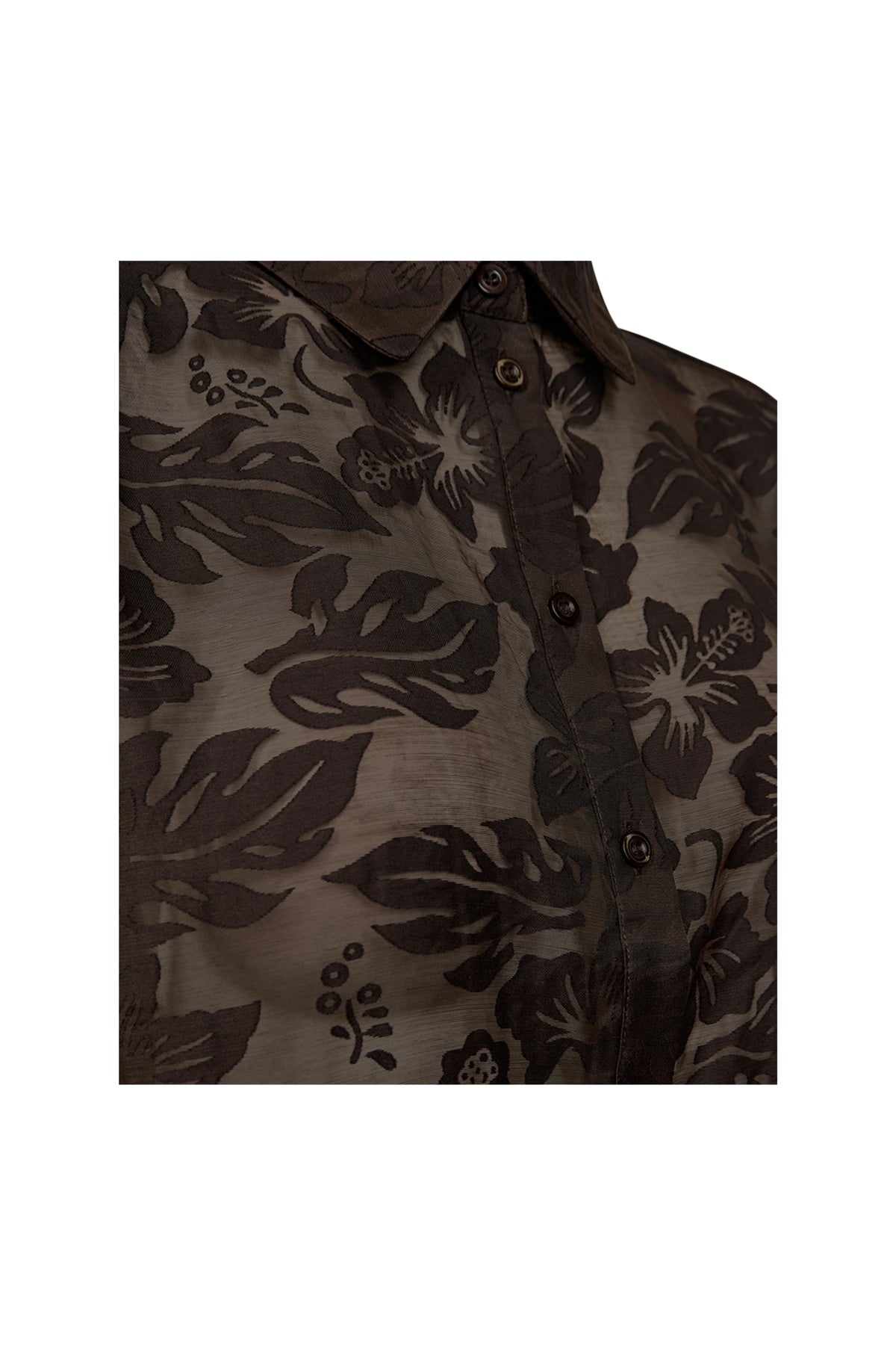 Vrijetijd blouse Fqsimme Mole van Freequent met bloemenprint en ronde hals, gedragen door een model.