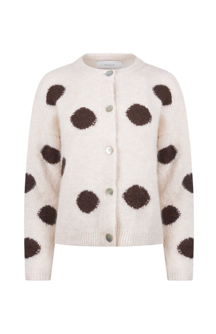 Vest Laure Cardigan Dots Offwhite Chocolate NKF05031