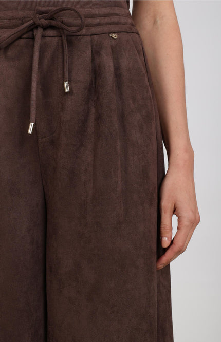 Broek Bertie Suede Chocolate NKF09109