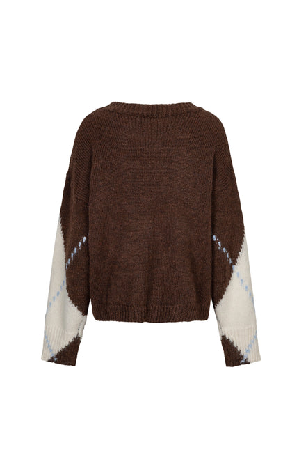 Sweater Big Argyle Coffee W26.02709