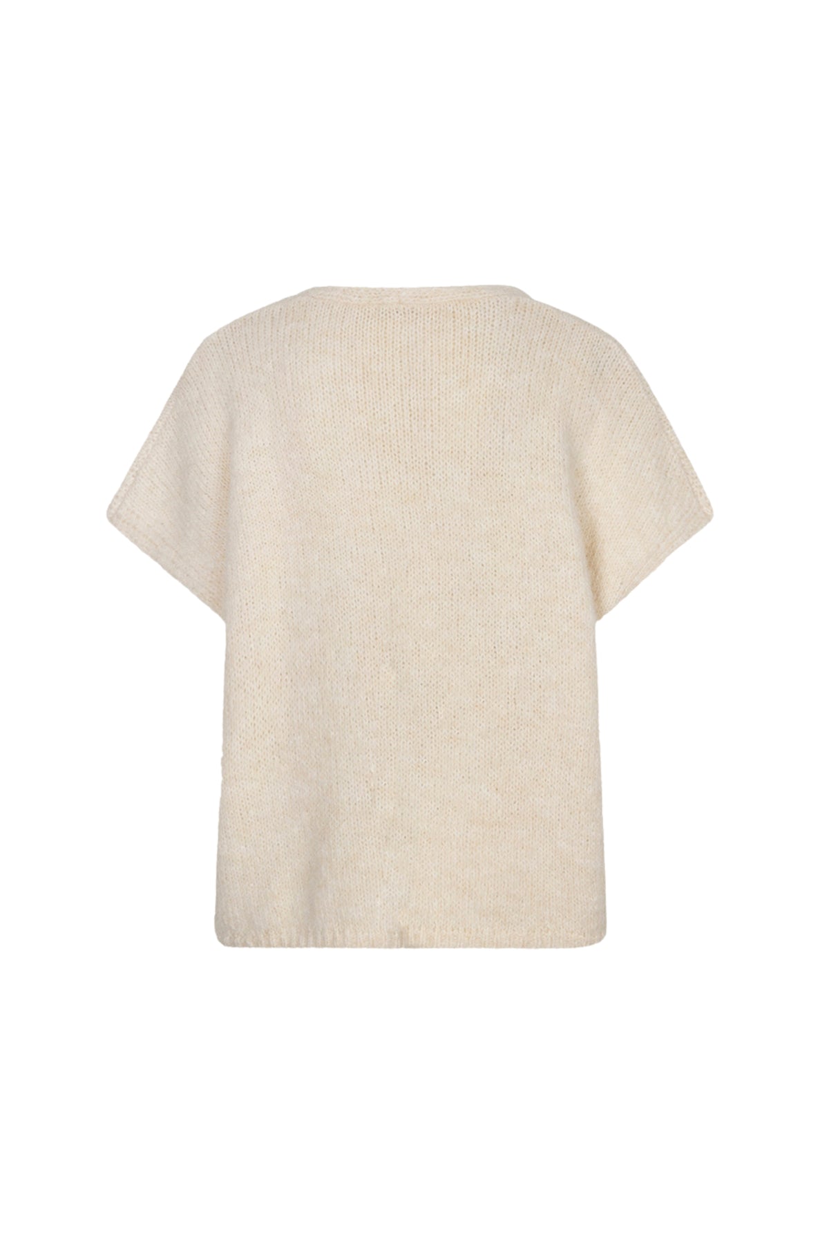 Zachte gebreide vest in vanillekleur van EsQualo, geruime pasvorm en comfortabel voor casual dragen.