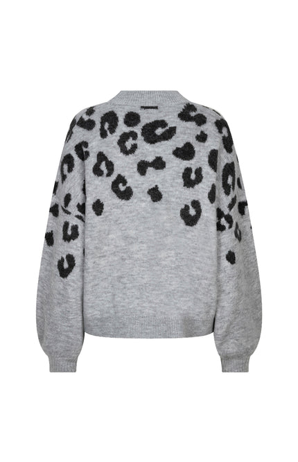 Trui Leopard Light Grey Melange W26.03704