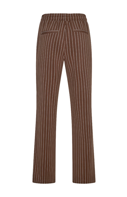 Broek Modal Striped Coffee W26.05702