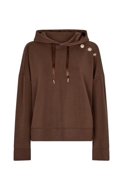 Trui Fancy Buttons Coffee W26.05706