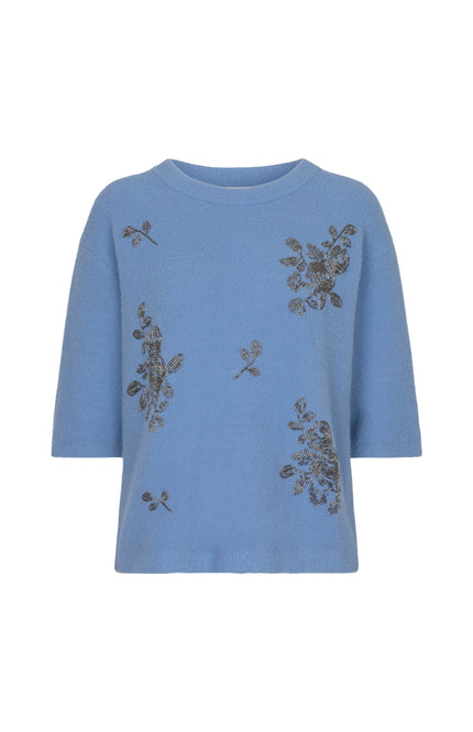 Trui Embroidered Sky Blue W26.07712