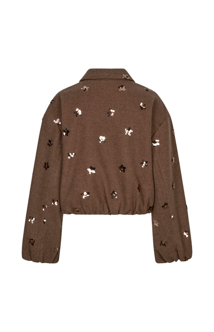 Jacket Flowers Coffee W26.08700