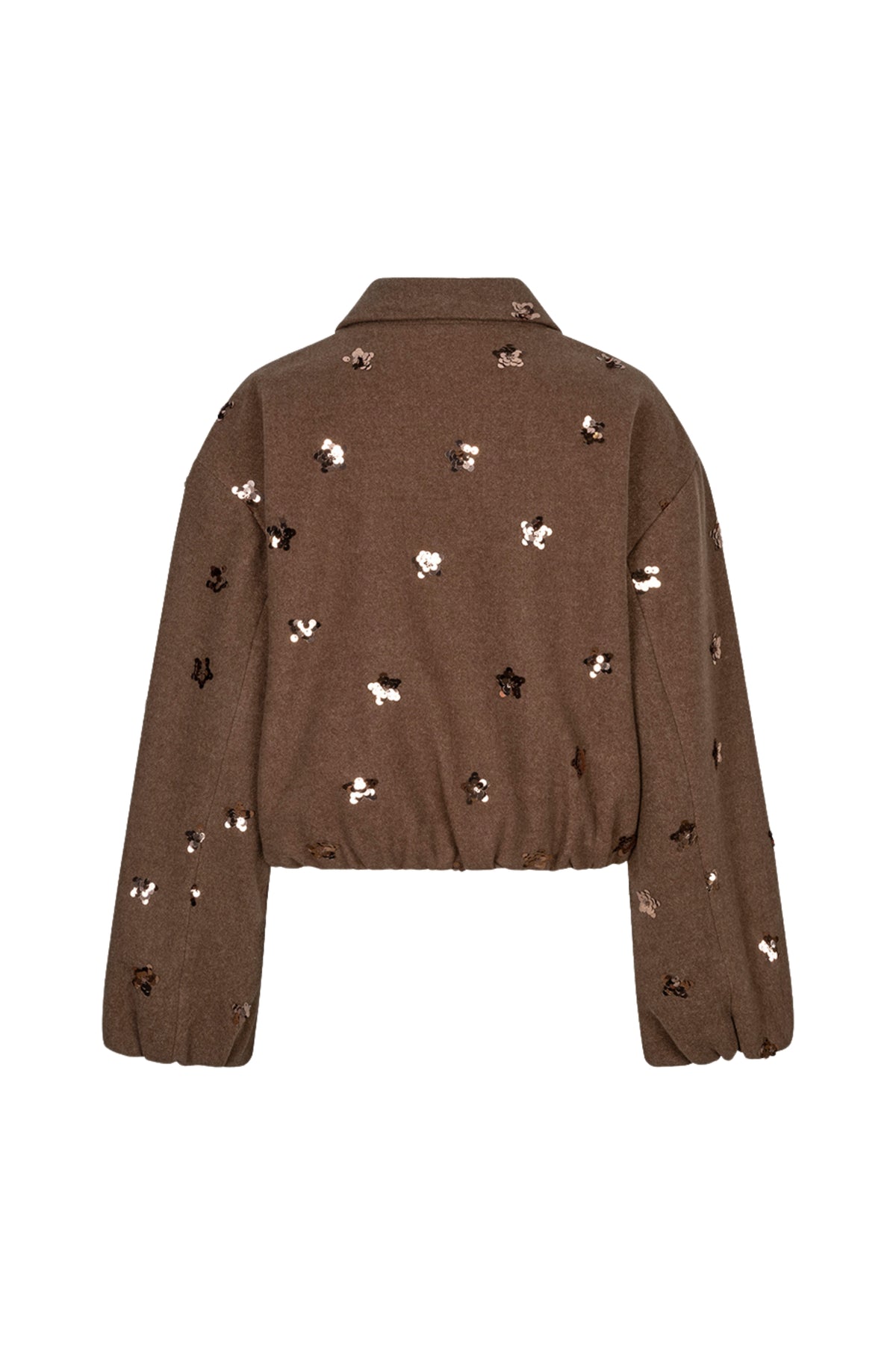 Lichte bloemenprint jas van EsQualo met roosmotief, stijlvolle damesjas voor casual draagstijl.
