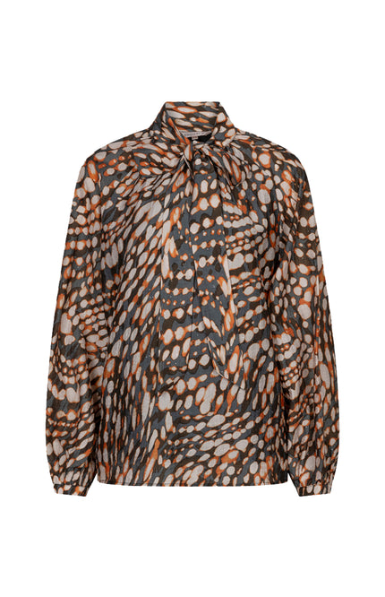 Blouse Bow Sparkling Dots Print W26.10709
